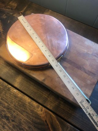 Copper 11.  25” Skillet With Brass Handle,  Odi Made In Portugal
