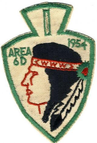 Boy Scouts Oa Conclave Area 6d 1954 Section Bsa Patch Badge