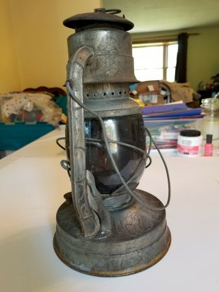 Vintage Dietz No.  2 D - Lite Kerosene Oil Lantern NY USA Orig Globe Railroad Barn 2