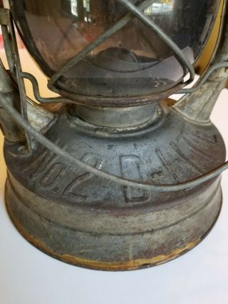 Vintage Dietz No.  2 D - Lite Kerosene Oil Lantern NY USA Orig Globe Railroad Barn 7