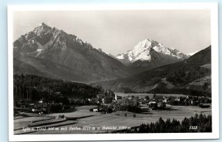 1952 Igls I.  Tirol Mit Serles Habicht Austria Rppc Real Photo Postcard A74