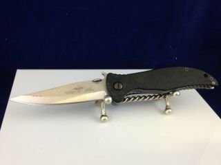 Emerson Knives U.  S.  A Gentleman Jim 0433 Pocket Knife Black G - 10 Handle