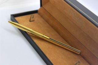 S.  T.  Dupont L2 Classic Vermeil - Ballpoint Pen - 18k Gold On Solid Silver 925 - Box