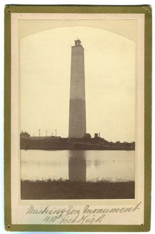 Group Of 2 Cabinet Photograph S Showing Construction Of Washington Monument