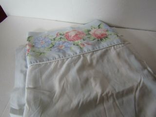 Laura Ashley French Country Chic Stripe & Floral King Size Flat Sheet No Iron