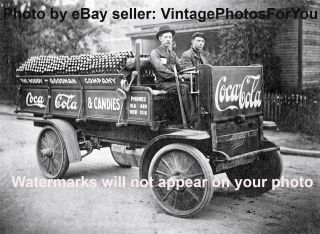 Antique/old/vintage 1909 Coca Cola Delivery Truck Rapid Motor Vehicle Co Photo