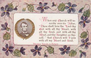 Washington D.  C. ,  00 - 10s ; Abraham Lincoln On Religion
