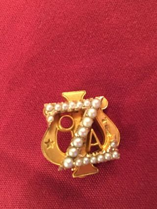 Zeta Psi Fraternity Pin,  10 K Gold,  From Bowdoin College,  1955.