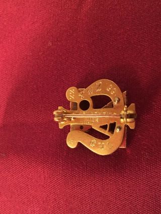 Zeta Psi fraternity pin,  10 k gold,  from Bowdoin College,  1955. 2