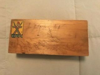Vintage X - acto Knife Set in Wood Box w/Extra Blades 3