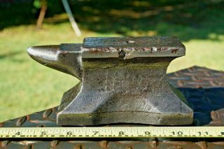 Vintage Anvil Tool 8 Lb Cast Iron Metal Blacksmith Farrier Horseshoe Forging 2