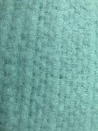 Vintage JC Penny Thermal Blanket Weave Sating trim Twin NWOT Green 5