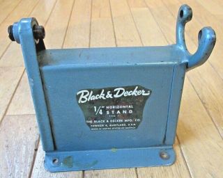 Vintage Black & Decker 1/4 " Horizontal Drill Stand Type 1 Made In U.  S.  A.