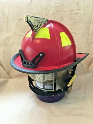 Cairns 1044 Red Helmet With Defender Hid - A - Way Shield Eagle Complete