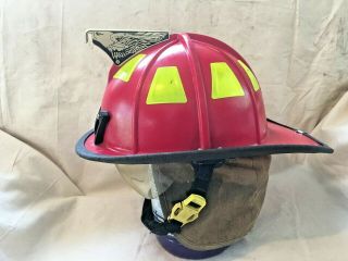 CAIRNS 1044 RED HELMET WITH DEFENDER HID - A - WAY SHIELD EAGLE COMPLETE 2