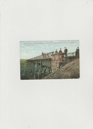 Men Standing At The End Of Erie R.  R.  Kinzua Bridge.  Near Bradford,  Pa.