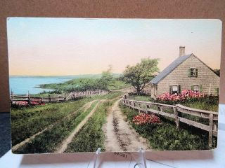 1909 Postcard The Old House By The Oyster Pond Chatham Cape Cod Mass Ma