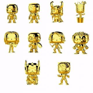 Funko Pop Marvel Studios Mcu 10th Anniversary Gold Chrome Complete Set,  Extra