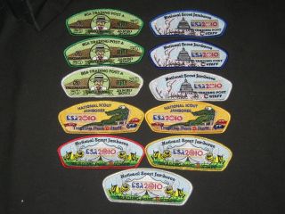 2010 National Jamboree 11 Trading Post Staff Csp Shaped Patches Cjp Ms3
