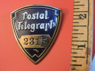 Rare Obsolete Postal Telegraph Enamel Mail Us Post Office Badge 2315 Tdbr
