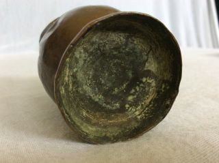 Antique Copper Half - Gill 1/2 GILL Measure Cup.  Marked Crown VR GR 479 Midlothian 5