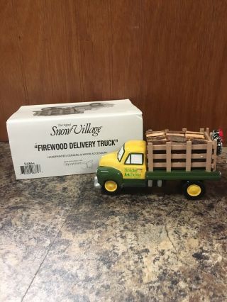 Dept 56 Snow Village Firewood Delivery Truck 54864