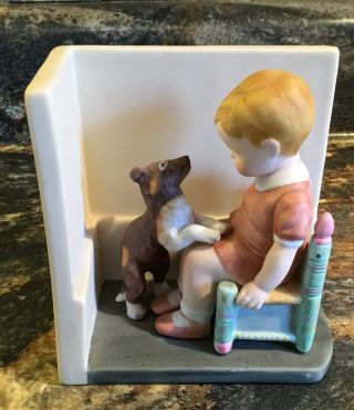 1985 Bessie Pease Gutmann Porcelain Figurine “sympathy” Naughty Chair