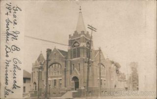 Rppc Des Moines,  Ia Grace M.  E.  Church Warren,  Polk County Iowa Real Photo Postcard