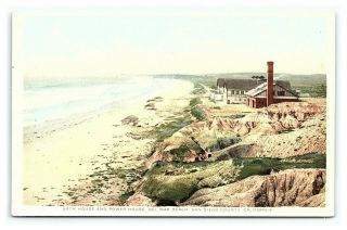 Vintage Postcard Bath House Del Mar Beach San Diego County Ca I5