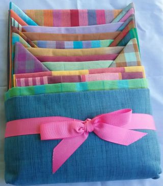 Saturated Colors Quilt Kit In Woven Stripes And Plaids