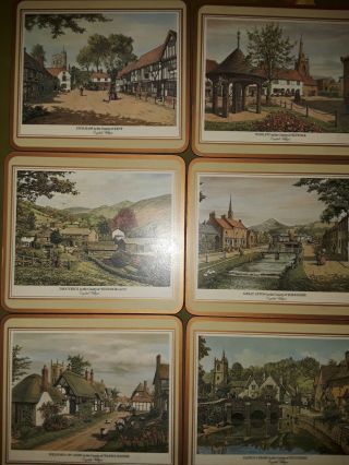 6 Pimpernel England Traditional Place Mats English Villages 7x8 Boxed