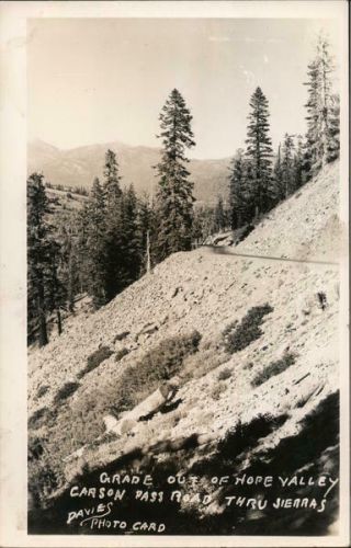 Rppc South Lake Tahoe,  Ca Grade Out Of Hope Valley Carson Pass Road Thru Sierras