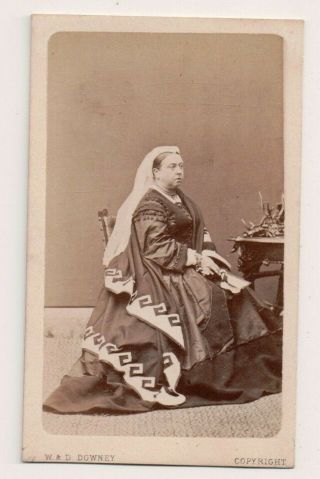 Vintage Cdv Queen Victoria Of Great Britain W & D Downey Photo