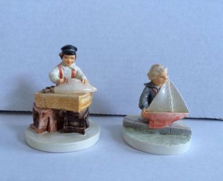 Sebastian Miniatures Sailing Days Boy Girl 2105 2104 Children Boat Sailboat