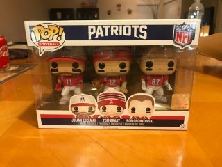 Patriots 3 Pack Funko Pop Tom Brady Rob Gronkowski Julian Edelman