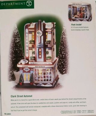 Department 56 Christmas In The City Clark Street Automat Heritage Village 58954