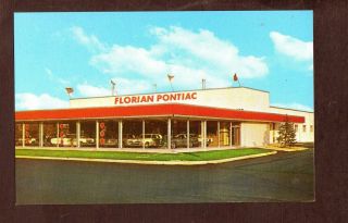 F878 Chrome Postcard 3x5 Florian Pontiac Dealership Lakewood Nj River Ave