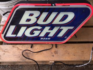 Bud Light Neon Beer Sign Vintage 1995