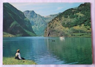 The Naeroy Fjord,  Sogn - Norway [colour Postcard] 2