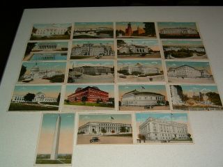 19 Vintage Washington D.  C.  Postcards