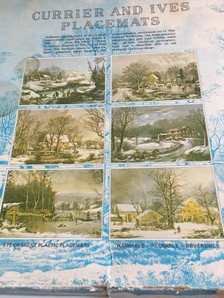 Set of 6 Currier and Ives Placemats 3