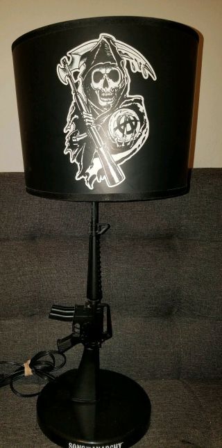 Sons Of Anarchy Gun Reaper Official Lamp/shade Collectible By Rabbit Tanaka 2011