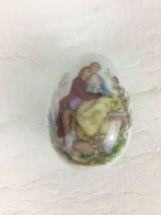 Vintage Limoges French Ceramic Egg 2
