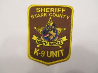 North Dakota Stark Co Sheriff K - 9 Unit Patch