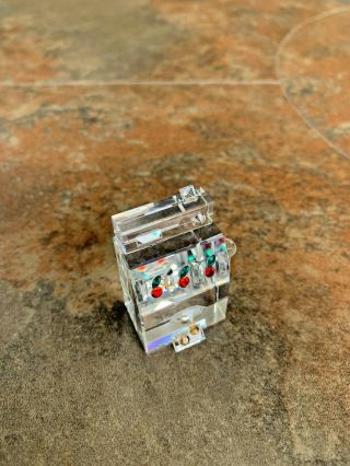 Swarovski Crystal Mini Old Style Slot Machine With " Payout "