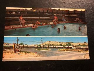 Standard View Postcard - Arizona - Kingman - Route 66 Hill Top Motel View Pool Swimmin