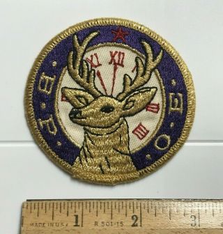 Benevolent Protective Order Bpoe Elks Logo Souvenir Round Embroidered Patch
