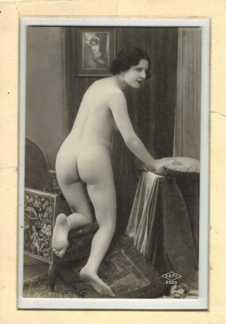 French Nude Woman Back Buttock 1910 - 1920 Sapi Photo Postcard B2