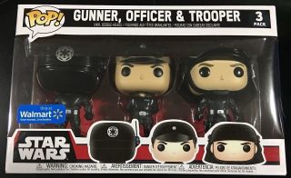 Funko Pop Star Wars Walmart Exclusive Gunner,  Officer & Trooper