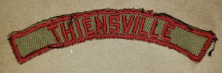 Thiensville Krs Khaki / Red Community Strip,  Black And Gauze Back Wisconsin